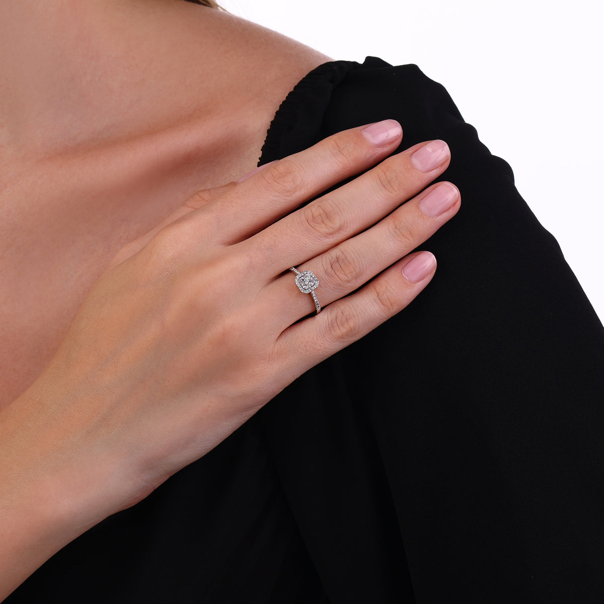 0.31 Karat Diamante Anello
