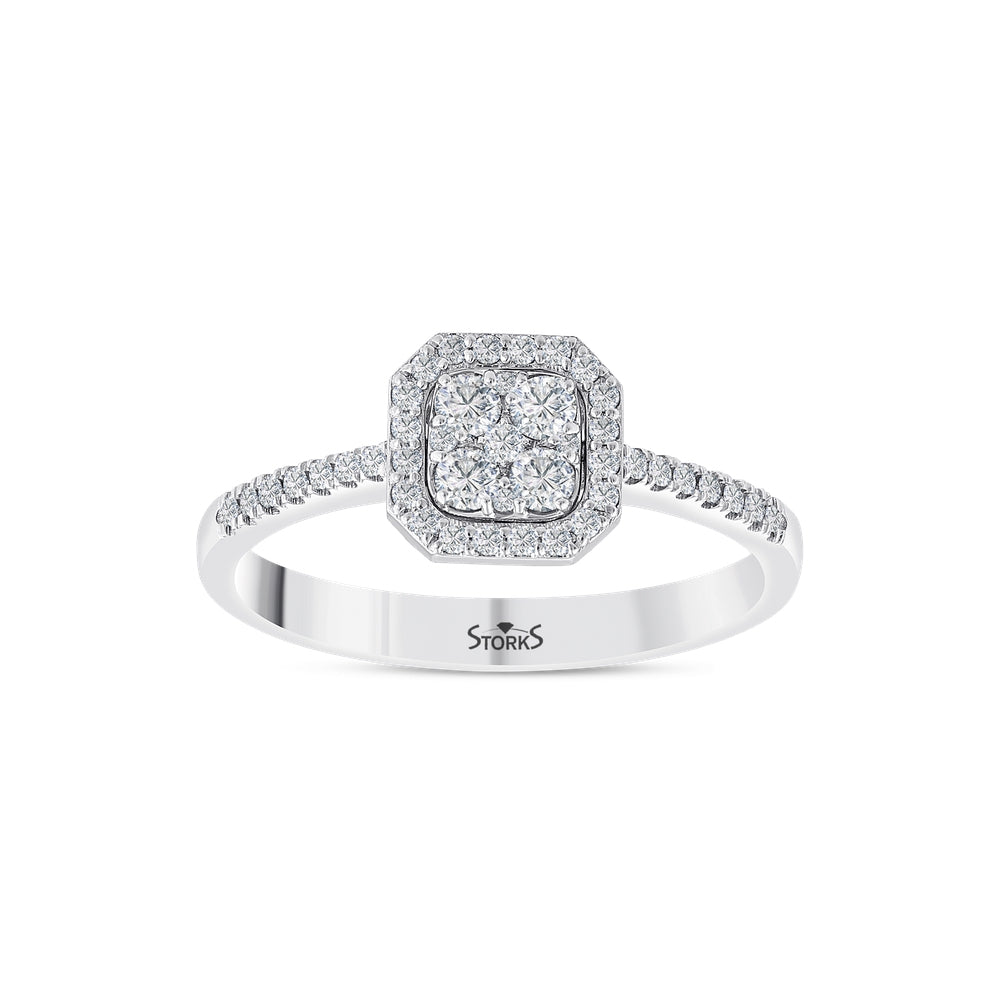 0.31 Karat Diamante Anello