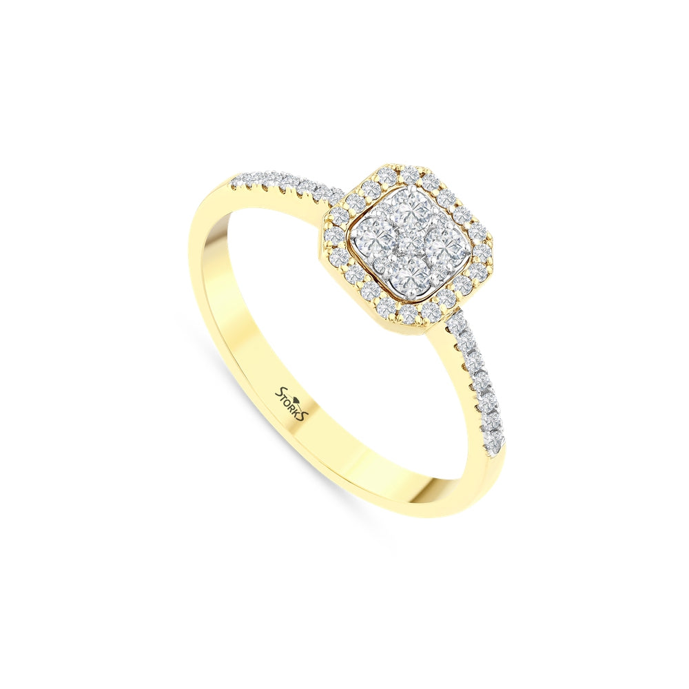 0.31 Karat Diamante Anello