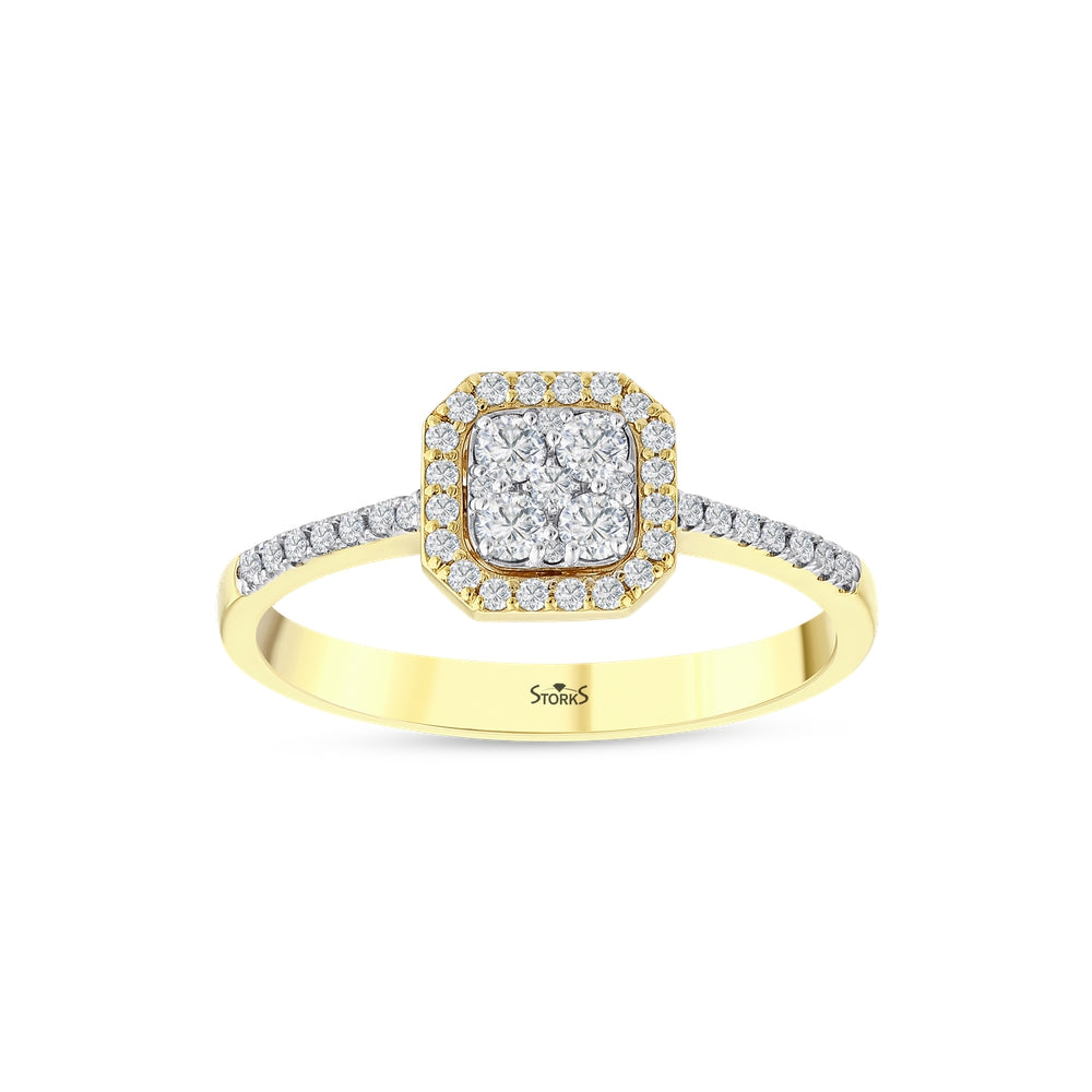 0.31 Karat Diamante Anello