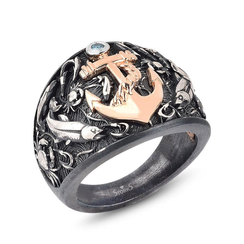 0.04 Karat Ancora Diamante Erkek Anello