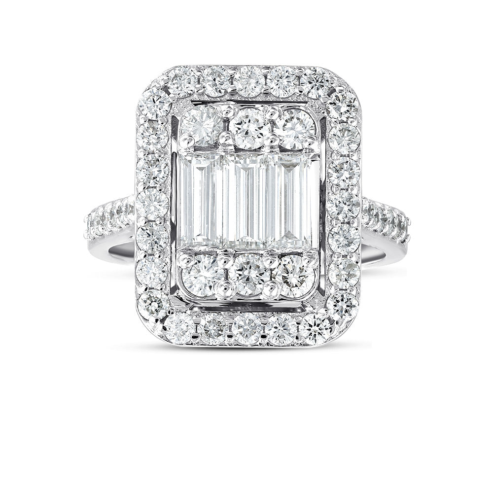 1.85 Karat Mary Baget Diamante Anello