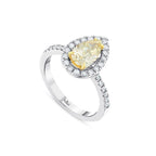 1.35 Karat Fancy Sarı Diamante Anello
