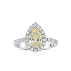 1.35 Karat Fancy Sarı Diamante Anello