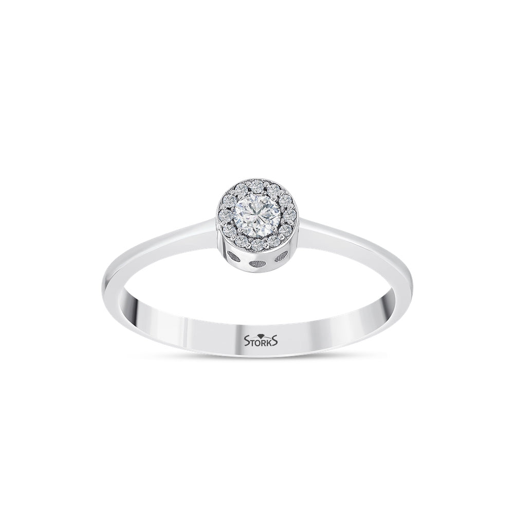 0.13 Karat Diamante Anello