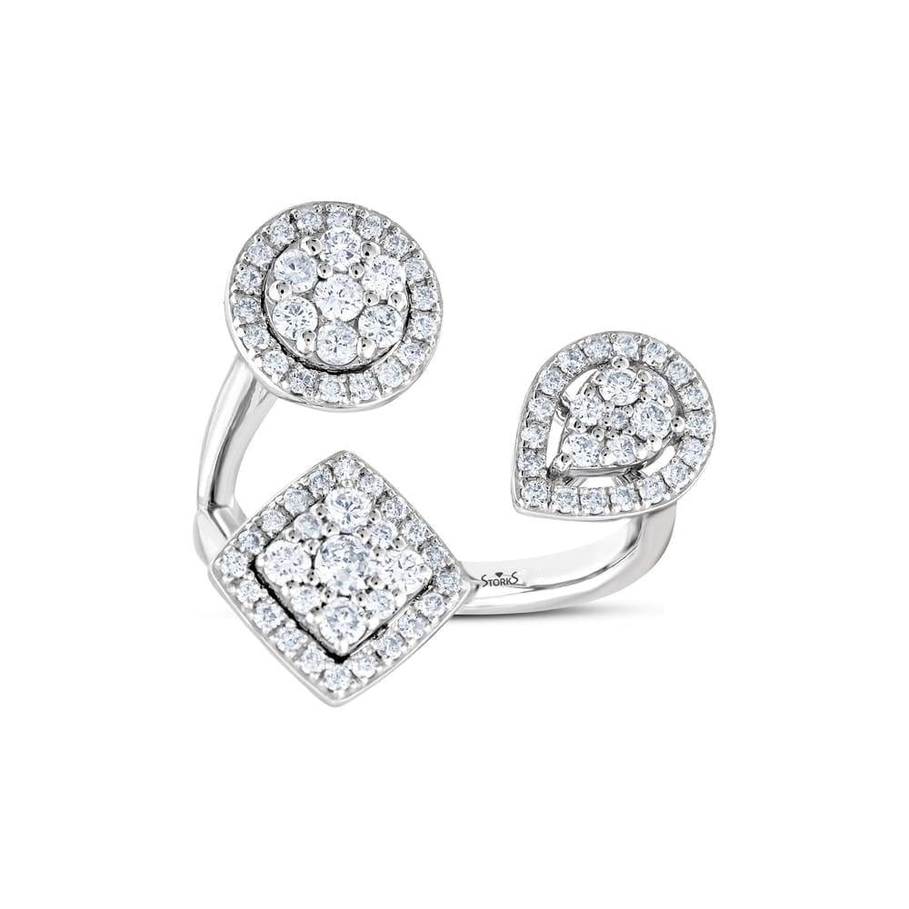 0.91 Karat Diamante Anello