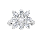 1.02 Karat Baget Diamante Anello