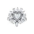 3.11 Karat Kalp Diamante Anello
