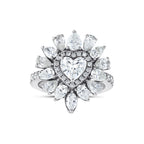 3.11 Karat Kalp Diamante Anello