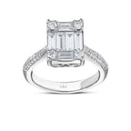 1.30 Karat Baget Diamante Anello