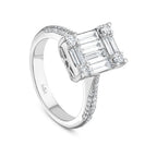 1.30 Karat Baget Diamante Anello