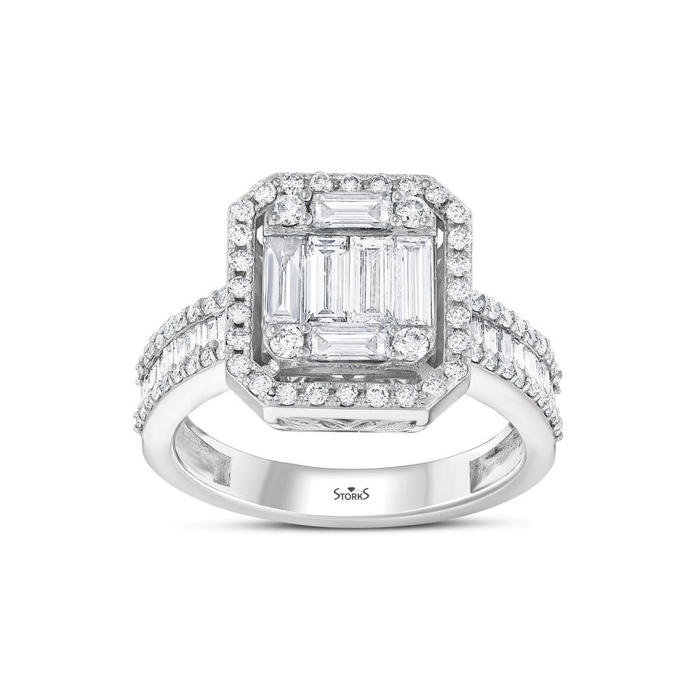 1.17 Karat Baget Diamante Anello