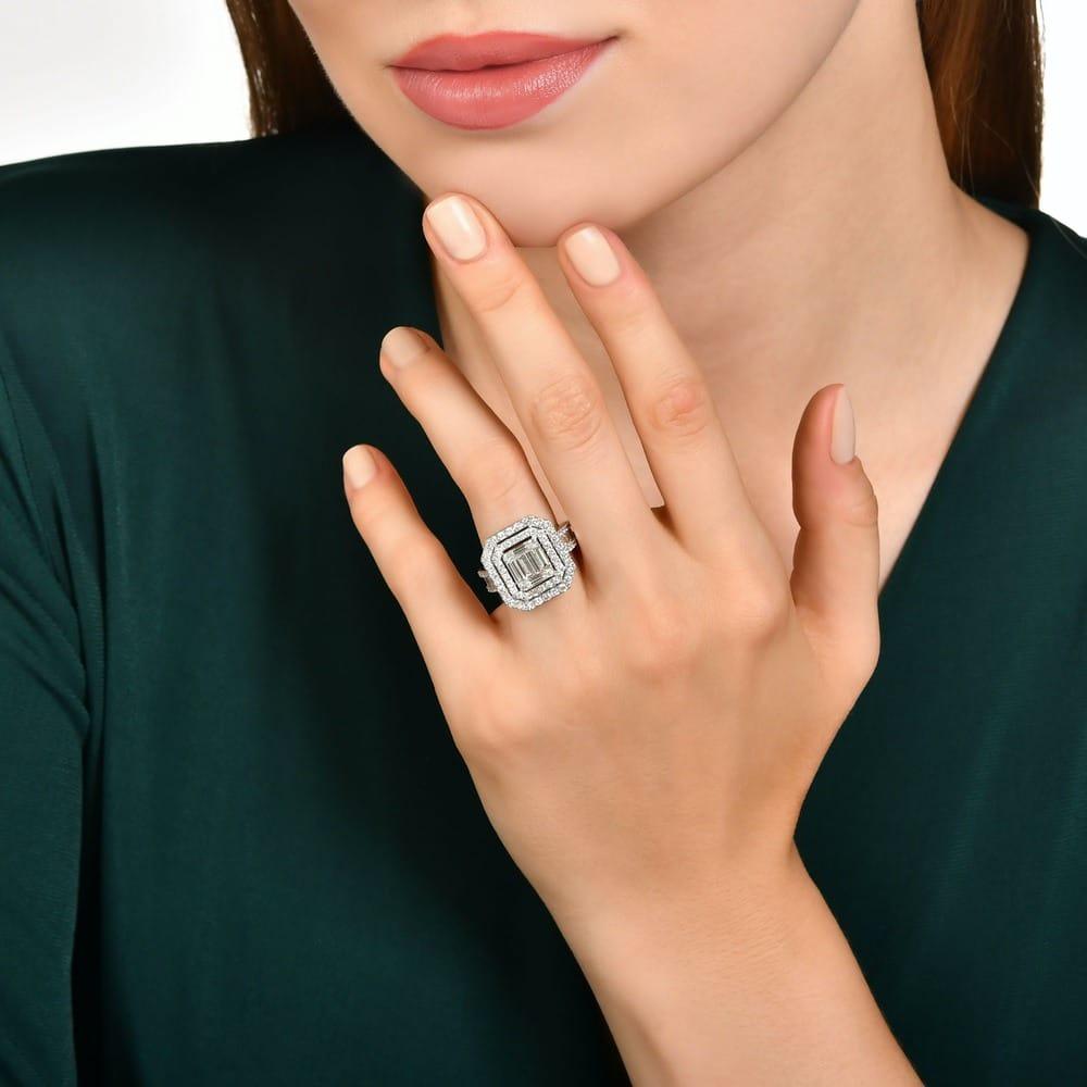 2.17 Karat Baget Pırlanta Yüzük