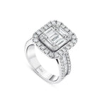 1.99 Karat Baget Diamante Anello
