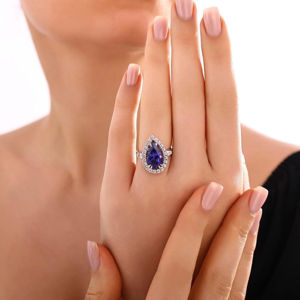 5.19 Karat Tanzanit Pırlanta Yüzük