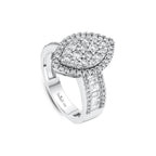 1.44 Karat Queen Baget Diamante Anello