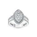 1.44 Karat Queen Baget Diamante Anello