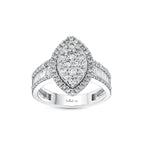 1.44 Karat Queen Baget Diamante Anello