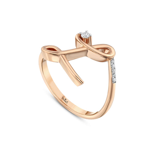 0.07 Karat L Harf Diamante Anello