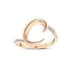 0.03 Karat C Harf Diamante Anello