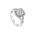1.06 Karat Queen Baget Diamante Anello