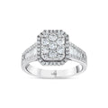 1.06 Karat Queen Baget Diamante Anello