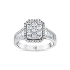 1.06 Karat Queen Baget Diamante Anello