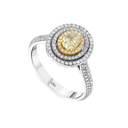 0.96 Karat Fancy Diamante Anello