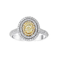 0.96 Karat Fancy Diamante Anello