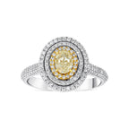 0.96 Karat Fancy Diamante Anello