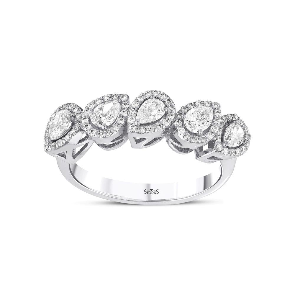0.70 Karat Diamante Damla Beştaş Anello