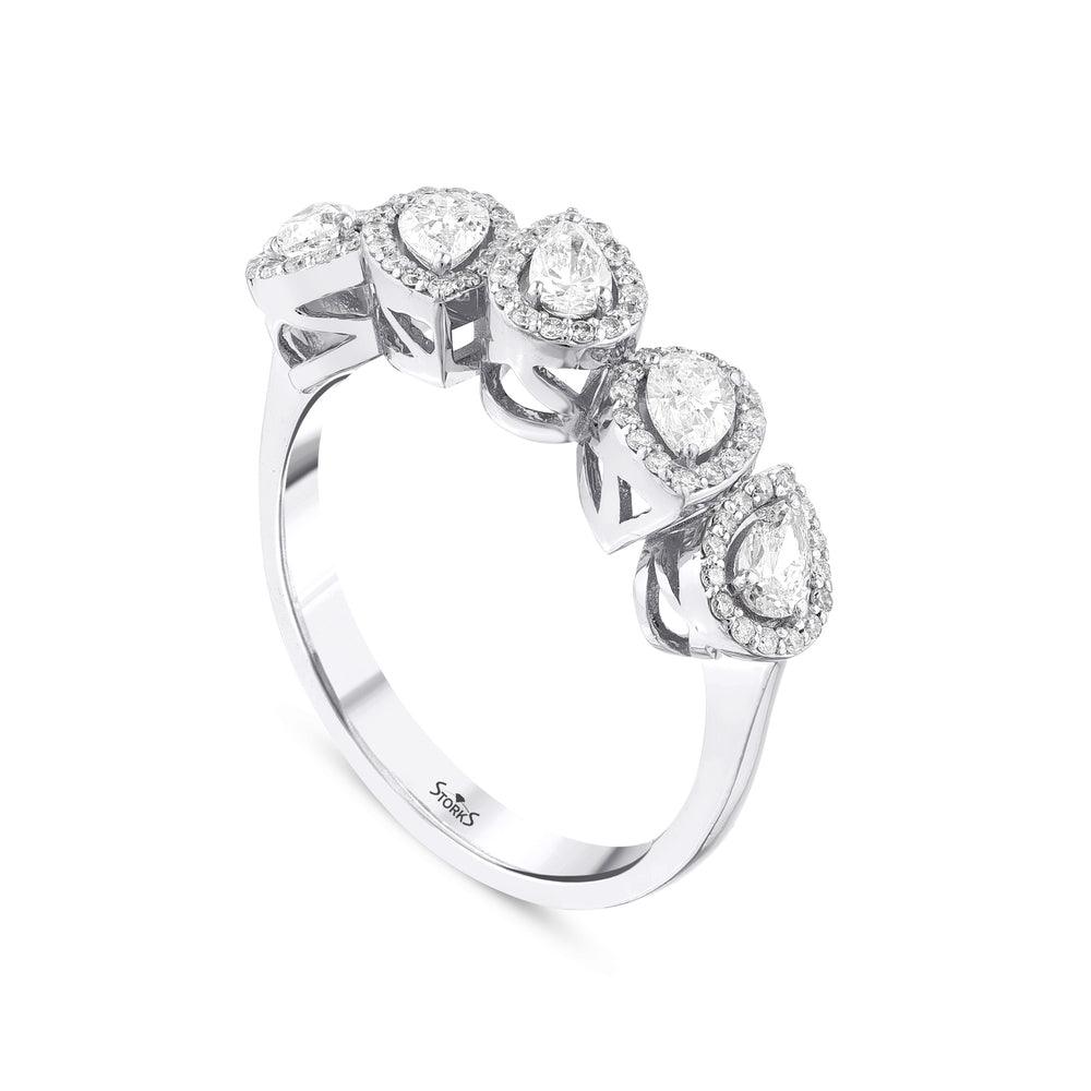 0.70 Karat Diamante Damla Beştaş Anello