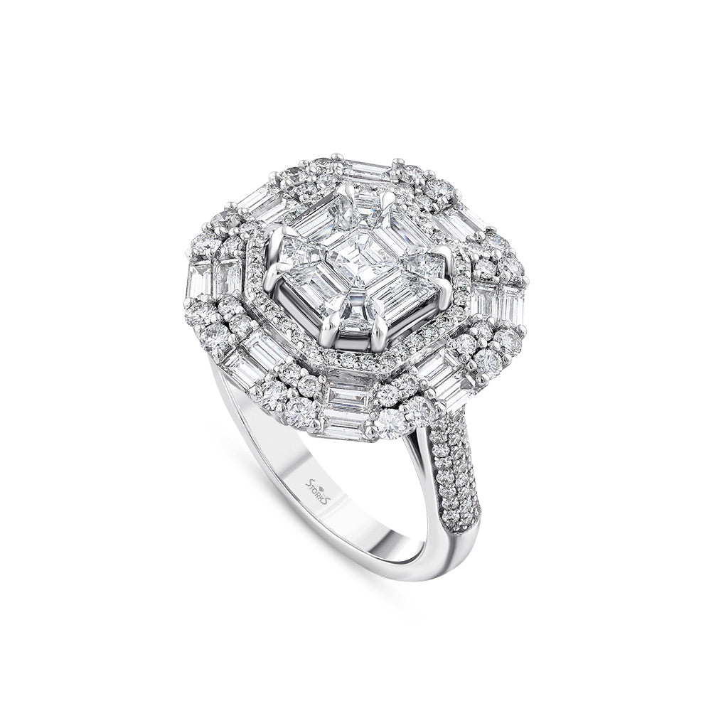 2.78 Karat Baget Diamante Anello