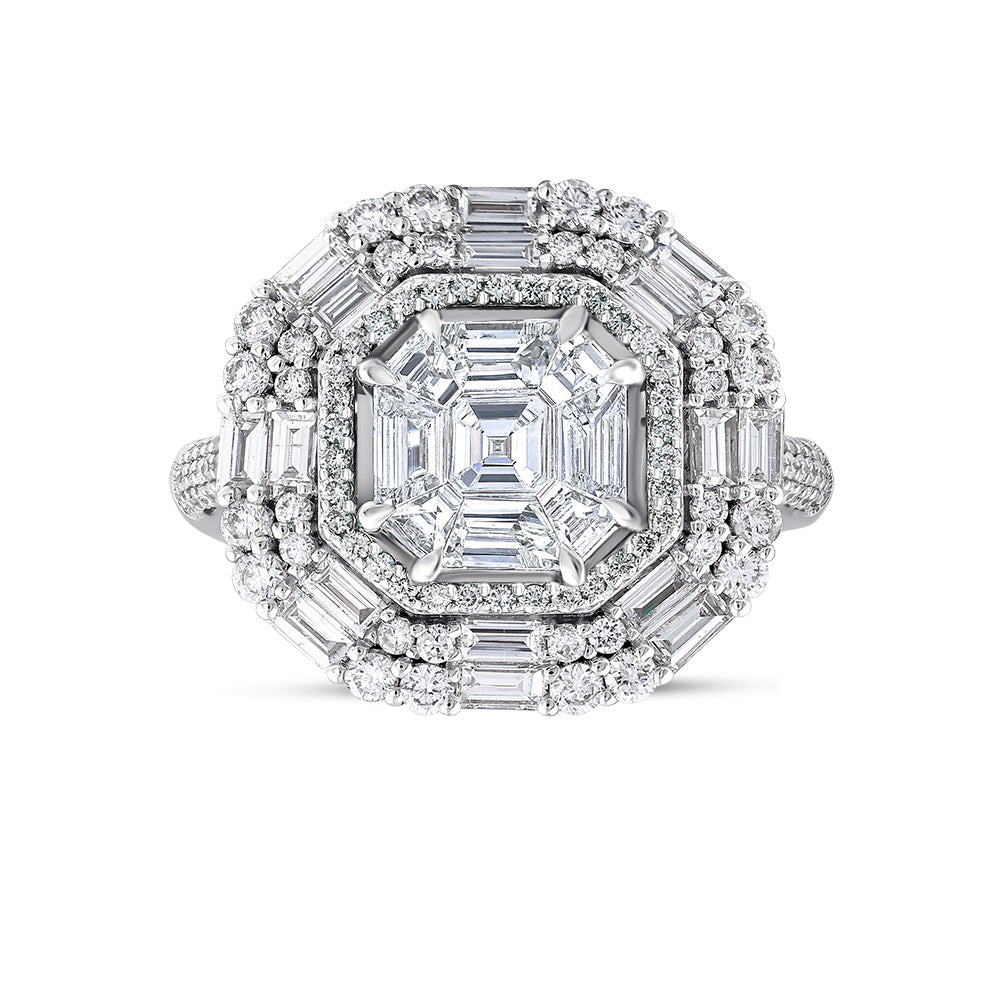 2.78 Karat Baget Diamante Anello
