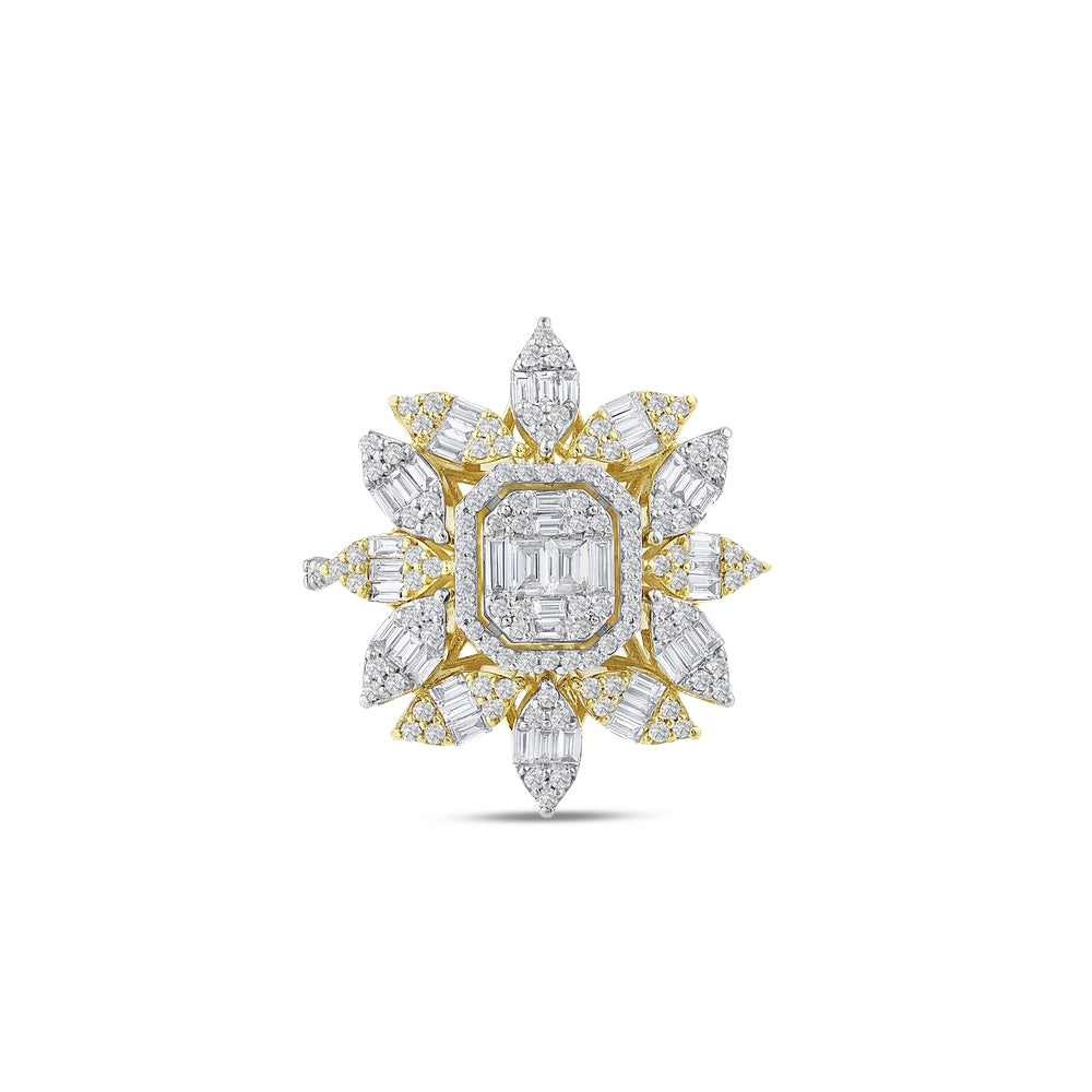 1.30 Karat Baget Diamante Anello