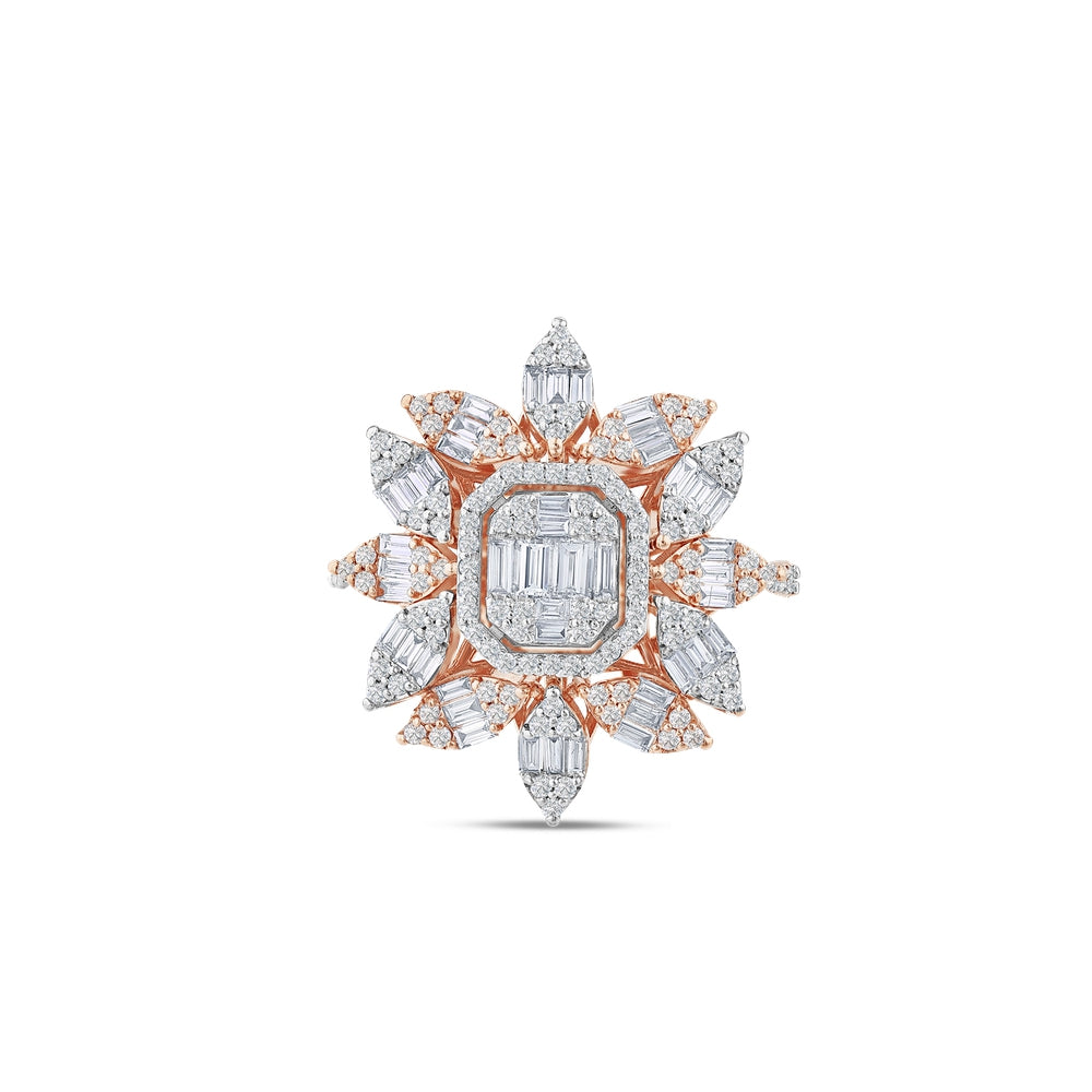 1.30 Karat Baget Diamante Anello