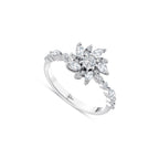 0.75 Karat Flora Markiz Diamante Anello