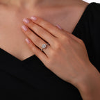 0.75 Karat Flora Markiz Diamante Anello