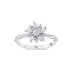 0.75 Karat Flora Markiz Diamante Anello