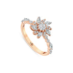 0.77 Karat Flora Markiz Diamante Anello