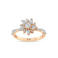 0.77 Karat Flora Markiz Diamante Anello