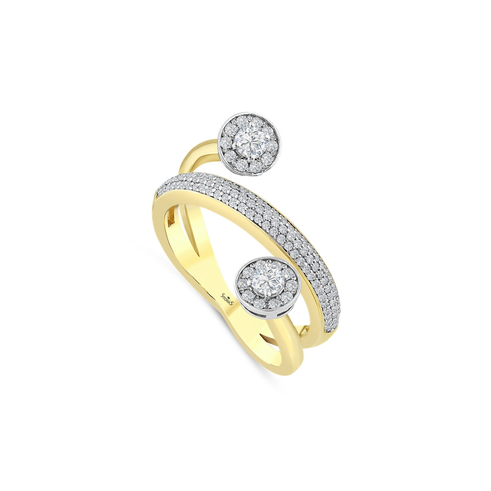 0.69 Karat Diamante Anello