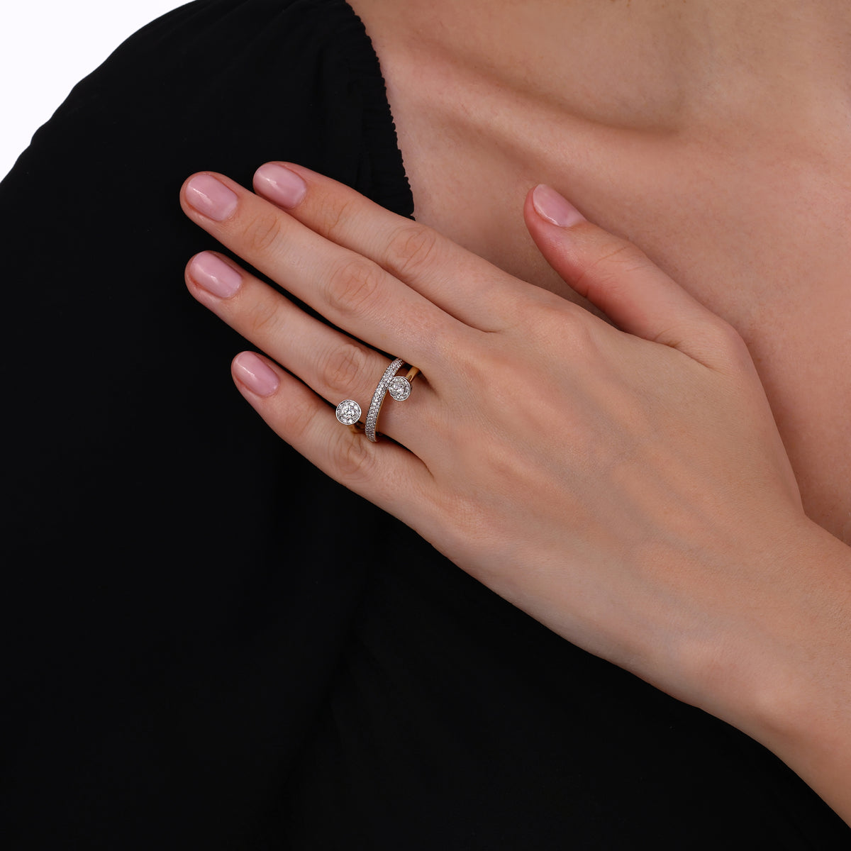 0.69 Karat Diamante Anello