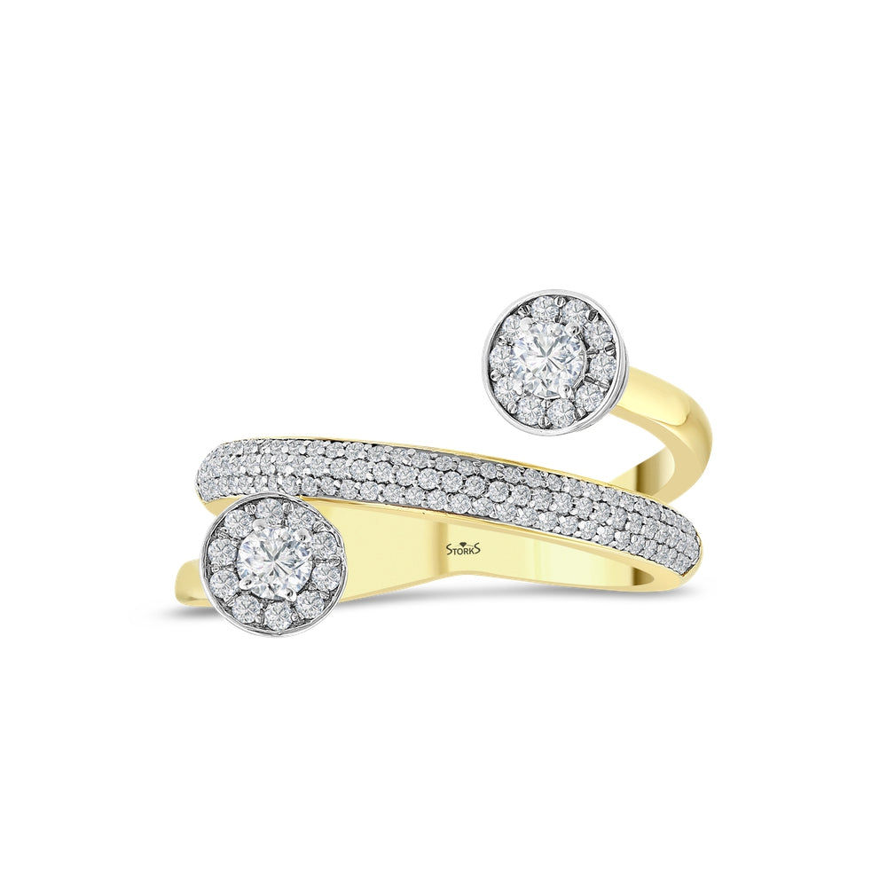 0.69 Karat Diamante Anello