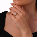 0.14 Karat M Harf Diamante Anello