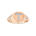 0.09 Karat T Harf Diamante Anello