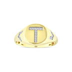 0.09 Karat T Harf Diamante Anello