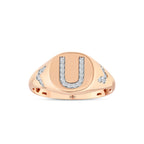 0.11 Karat U Harf Diamante Anello