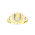 0.11 Karat U Harf Diamante Anello