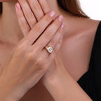 0.13 Karat B Harf Diamante Anello